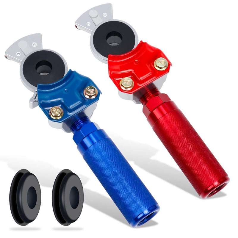 KOOTANS Glad Hands Set with Service Emergency Glad Hand, Anodized Aluminum Extension Handles Grips and Seals for Semi Truck Trailer Tractor RVs, Air Brake Coupling Handshake, Gladhand Connectors - Image 1
